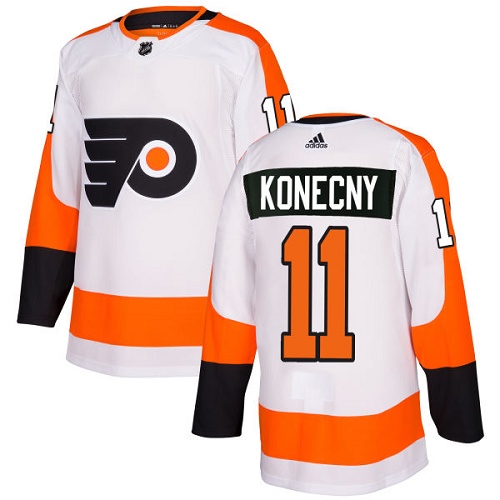 Kinder Philadelphia Flyers Eishockey Trikot Travis Konecny #11 Authentic Weiß Auswärts